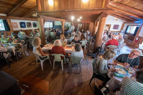 front of the inside of the hall